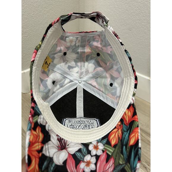 Myrtle Beach Tropical Flowers Hat/Cap Snapback - Picture 6 of 6